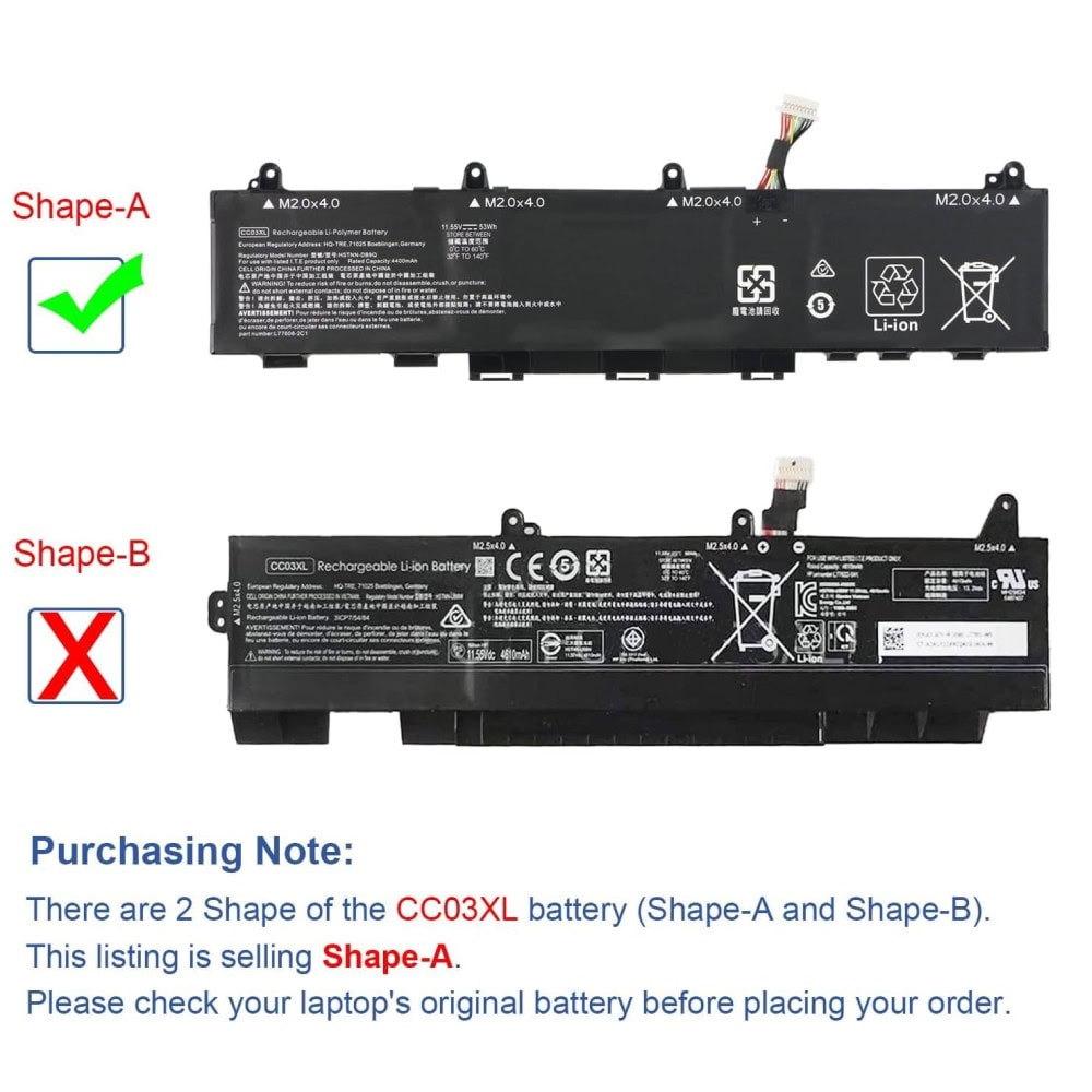 Techie Battery for HP CC03XL - HP EliteBook 855 G8 Laptops (4500mAh, 3-Cell)