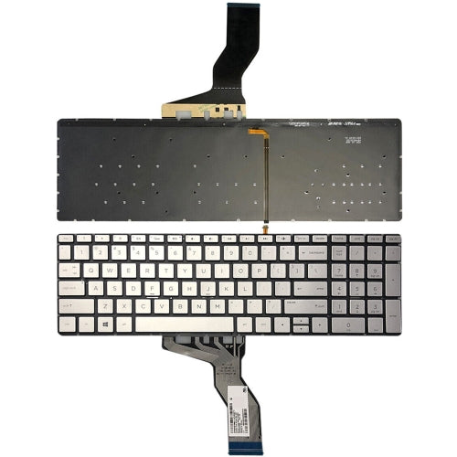 Techie Laptop Keyboard For HP 15-BS, HP 15-B Series Silver With Backlight