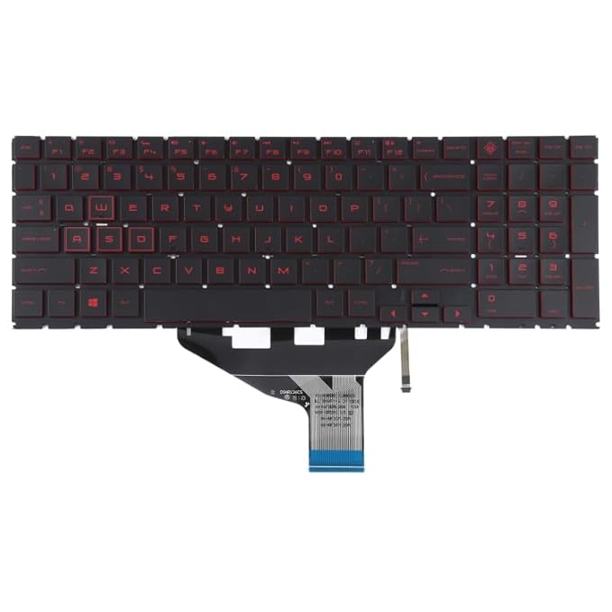 Techie Laptop Keyboard for HP Omen 15-DC, 15-DC1018ca, 15-DH, 15-DH002NR, 15-DH0161T With RGB Backlight and Red Keys