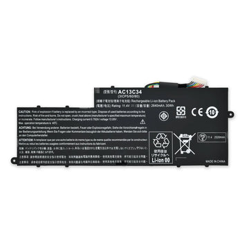 Techie Compatible Battery for Acer AC13C34 - Aspire ES1-420, E-11, V5-122P Laptops (2200mAh, 3-Cell)