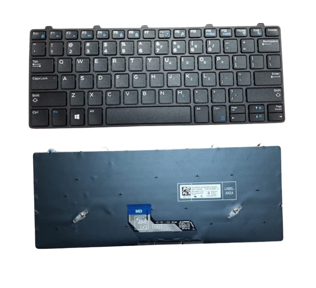 Techie Laptop Keyboard For Dell Chromebook 3180, 3380, 3389, 5XVF4 Series Laptops (With Frame)