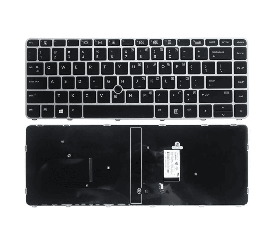 Techie Laptop Keyboard for HP EliteBook 840 G3, 848 G3, 745 G4 Laptops With Silver Frame