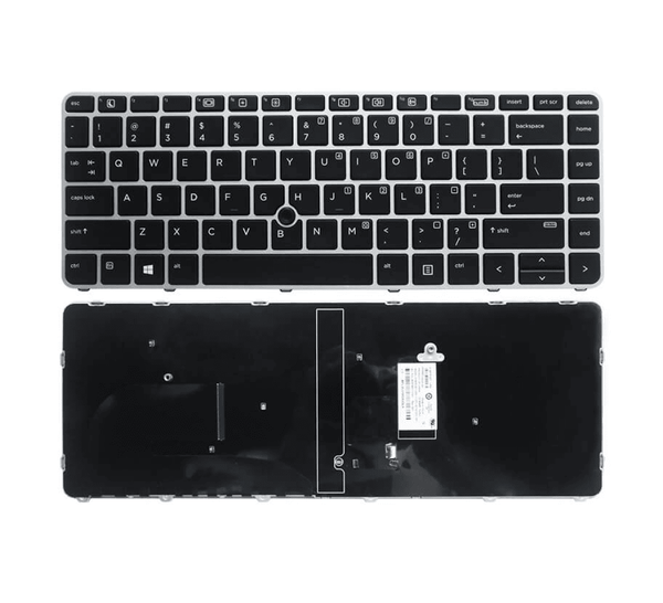 Techie Laptop Keyboard for HP EliteBook 840 G3, 848 G3, 745 G4 Laptops With Silver Frame