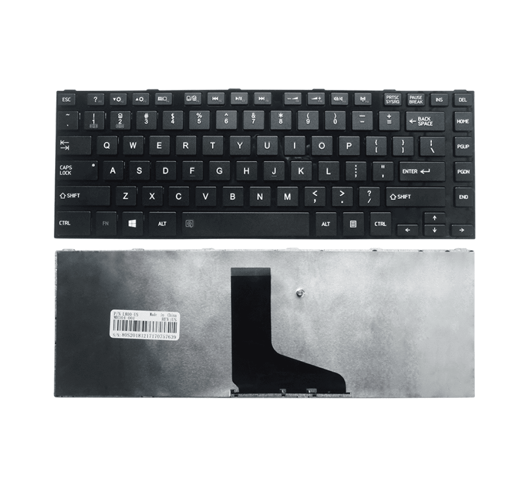 Techie Laptop Keyboard For Toshiba Satellite C840, 9Z.N7PSQ.401, L845-SP4382KM, S845-SP4211TL Laptops