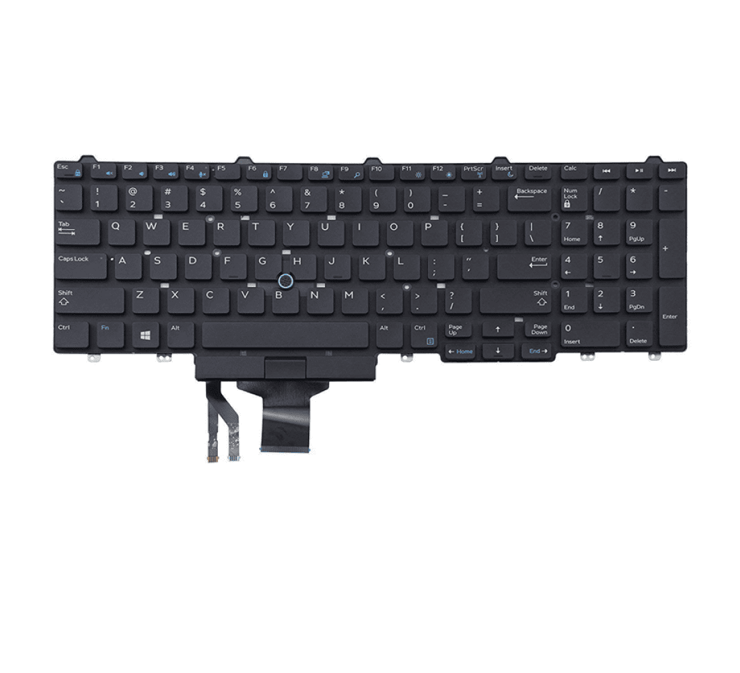 Techie Laptop Keyboard For Dell Latitude E5570, M7520, E5550, M3520, PK1313M3A00 Series Laptops (With Trackball and Backlight)