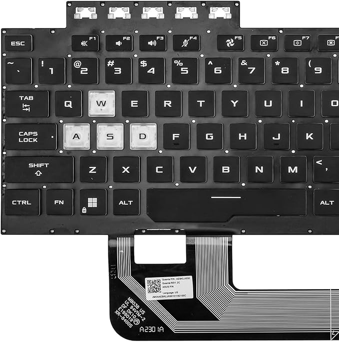 Techie Laptop Keyboard for Asus TUF Gaming F15 FX506, FX506U, FX506II, F17 FX706, FX706L Series