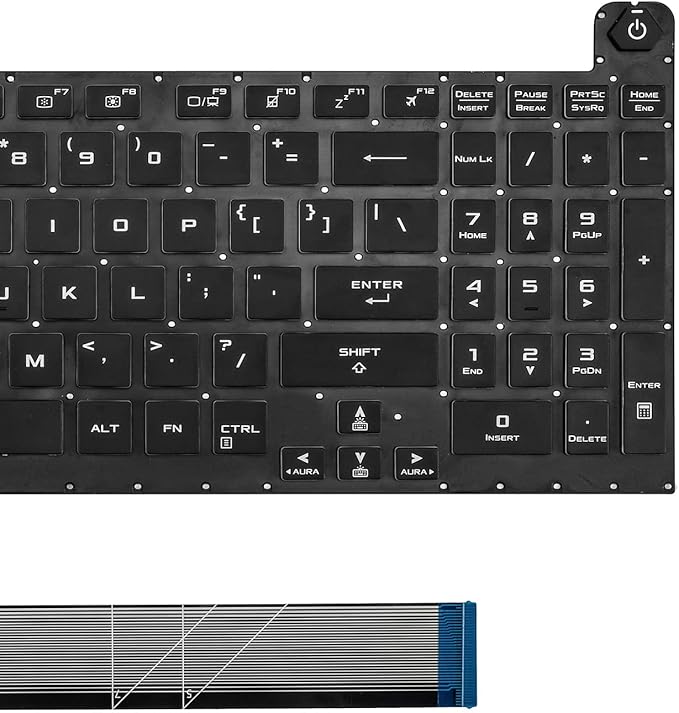 Techie Laptop Keyboard for Asus TUF Gaming F15 FX506, FX506U, FX506II, F17 FX706, FX706L Series
