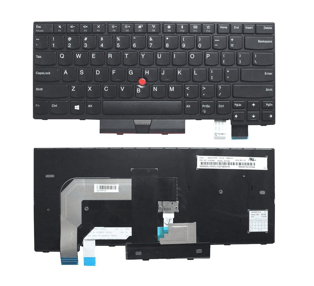 Techie Laptop Keyboard For Lenovo ThinkPad T470, 01AX405, A475, T480, A485 Laptops With Mouse