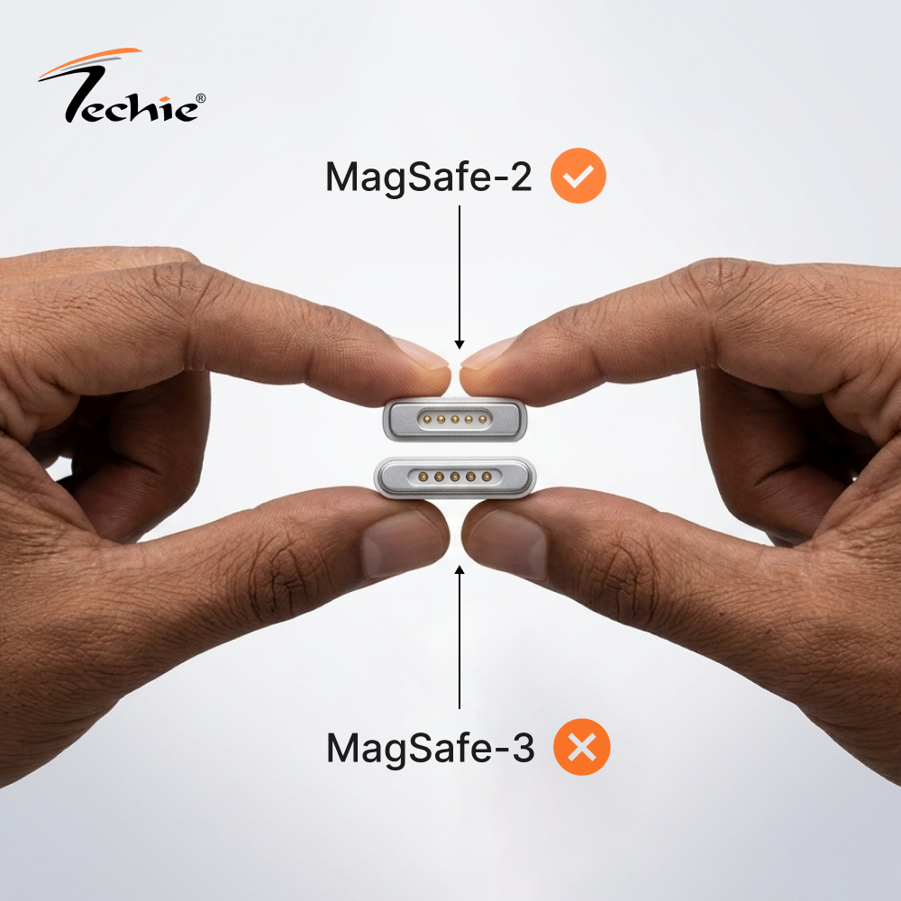 Techie 85W 20V 4.25A Magnet pin T Shape compatible Apple Magsafe 2 laptop charger.