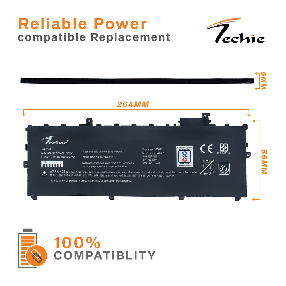 Techie Compatible Battery for Lenovo 01AV430 - Thinkpad X1 Carbon Gen 5 2017 Laptops (4800mAh, 3-Cell)