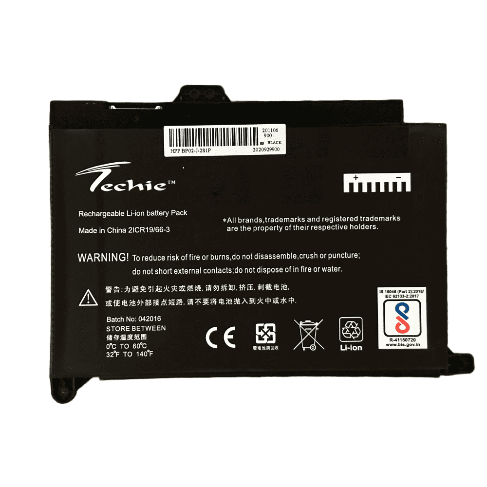Techie Compatible Battery for HP BP02XL - Fits BPO2XL, HP 15-AU, HP 15-AW Series Laptops (4500mAh, 2-Cell)