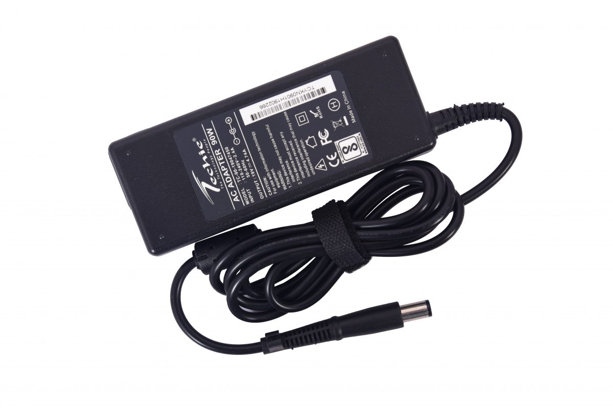 Techie 90W 19V 4.74A Pin size 7.4mm x 5.0mm x 0.6mm compatible HP laptop charger.