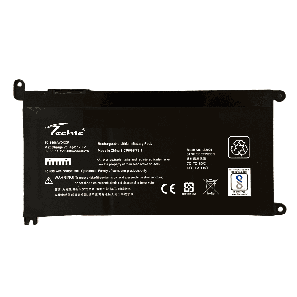 Techie Compatible Dell 5568 Battery for T2JX4 WDX0R WDXOR Inspiron 5378 Series Laptops.