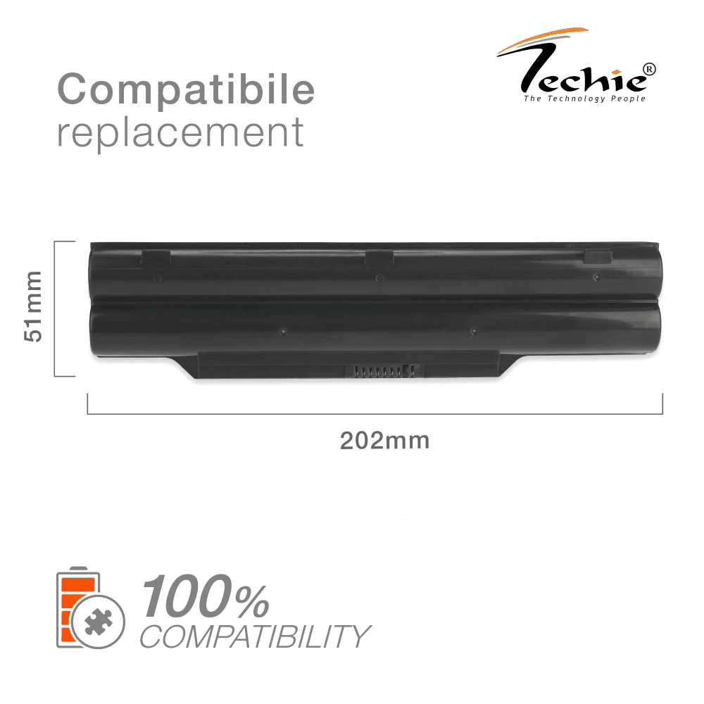 Techie Compatible Battery for Fujitsu AH530 - LifeBook AH531, LH520, LH530 Laptops (4000mAh, 6-Cell)