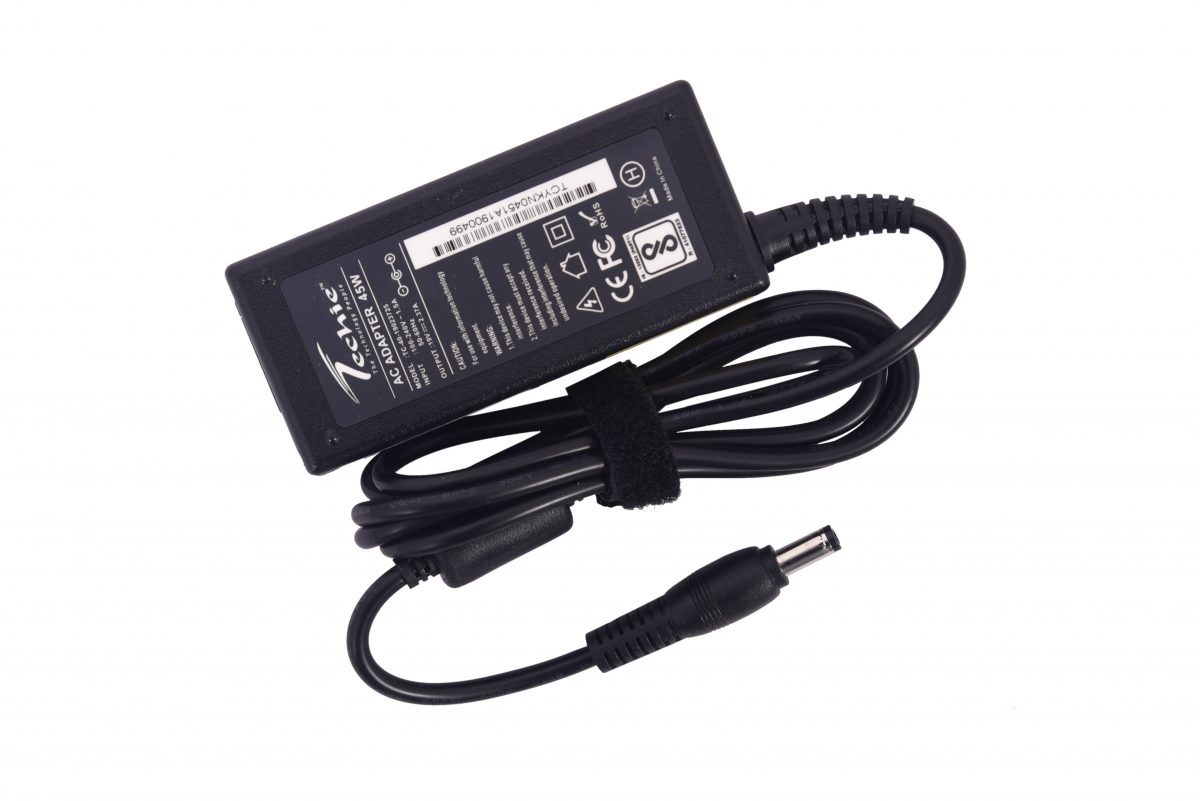 Techie 45W 19V 2.37A Pin size 5.5mm x 2.5mm compatible Toshiba laptop charger.