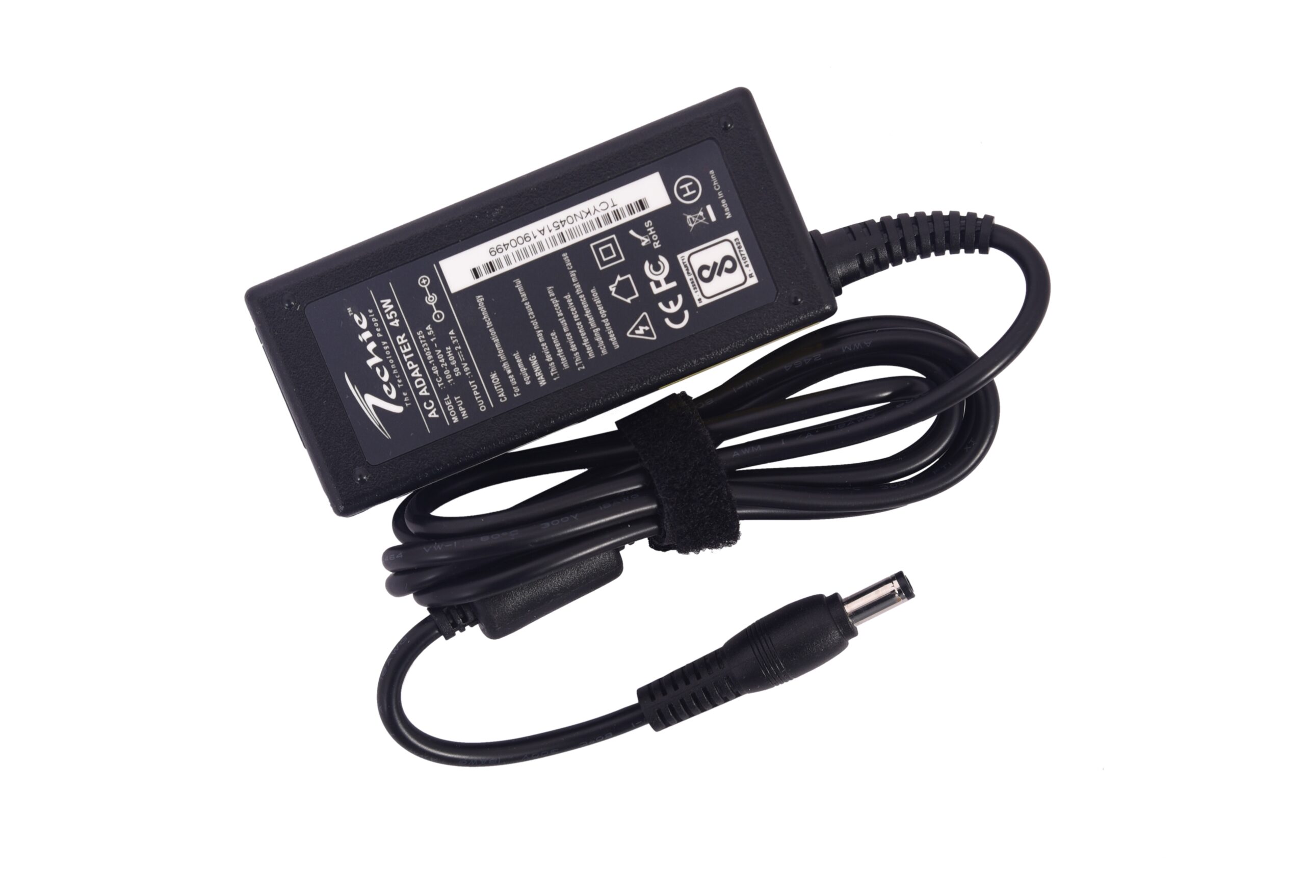 DSC_3494(19V2.37A 5.5 2.5MM)(31) Techie Compatible Toshiba 45W Laptop Charger for Satellite C50D, U940, Portege Z830 Series (19V, 2.37A)