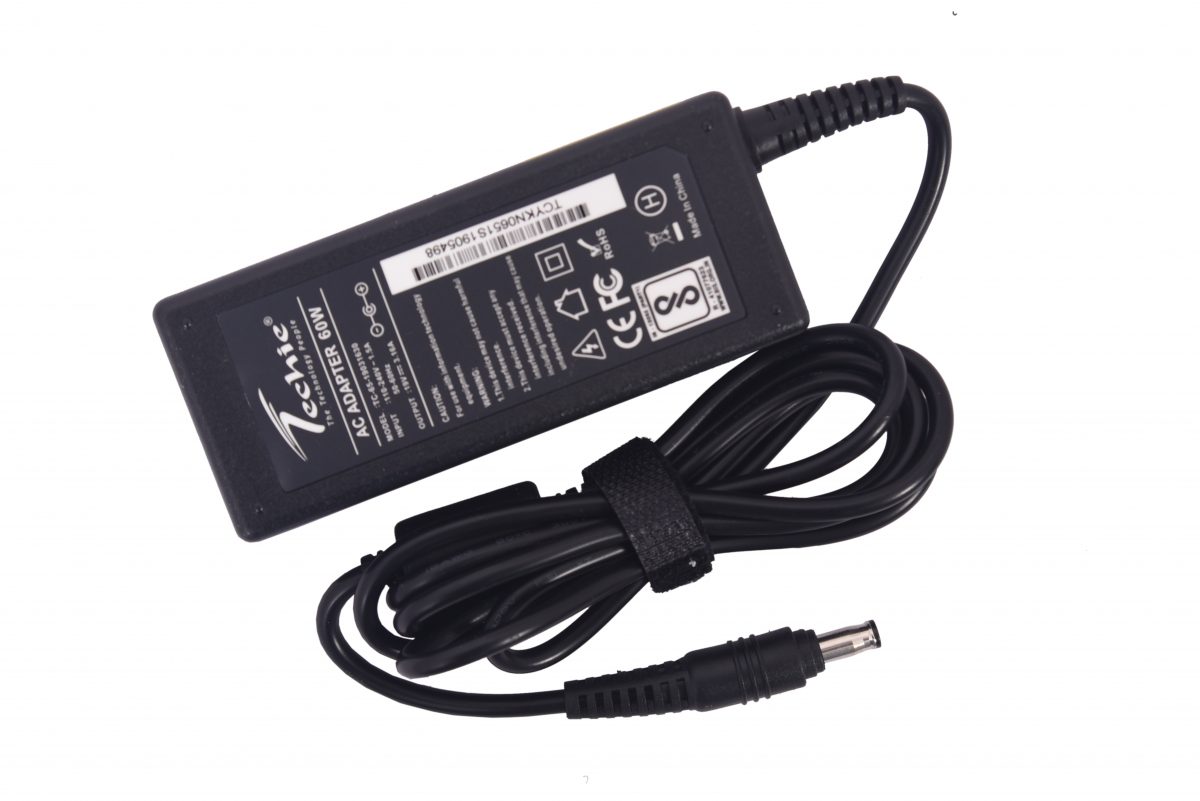 Techie 60W 19V 3.16A Pin size 5.5mm x 3.0mm compatible Samsung laptop charger.