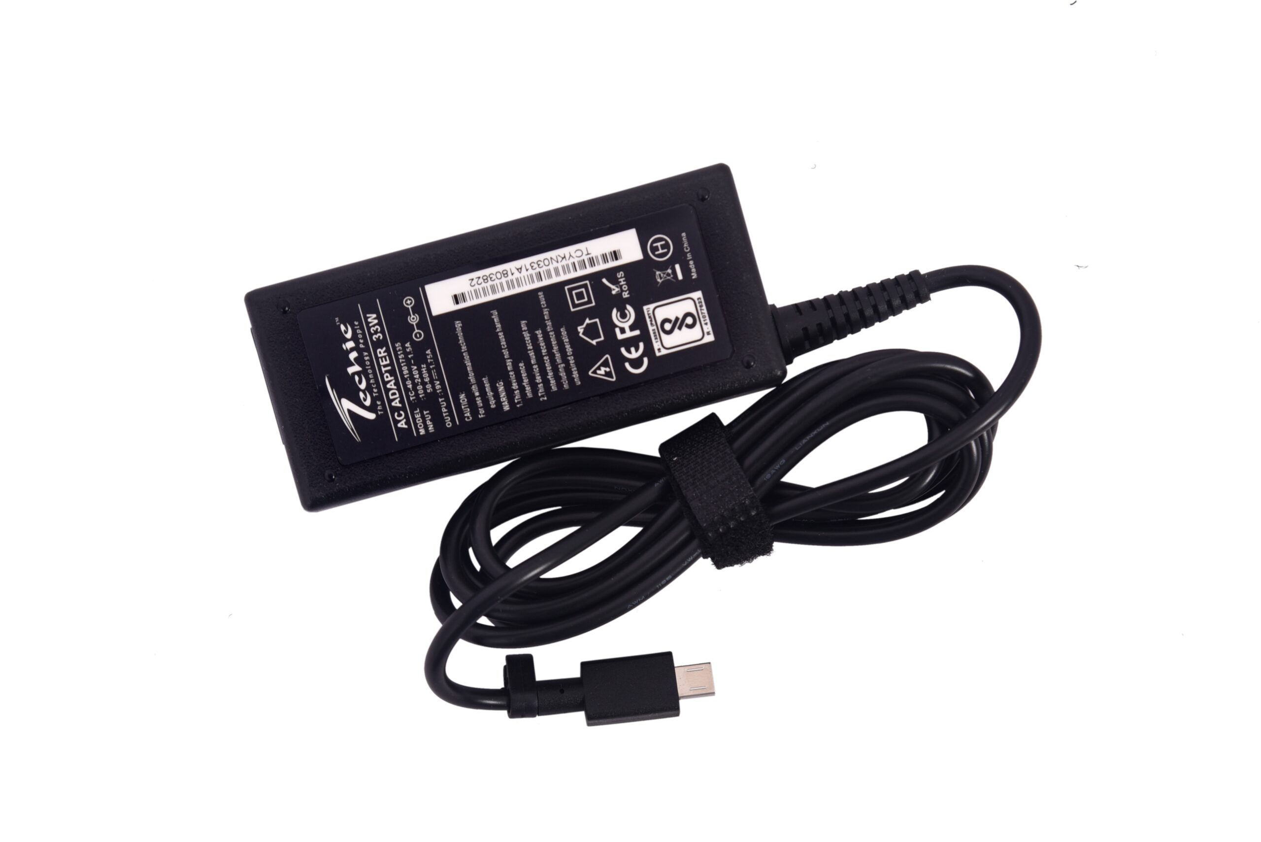 Techie Compatible Asus 33W Laptop Charger 19V, Micro USB