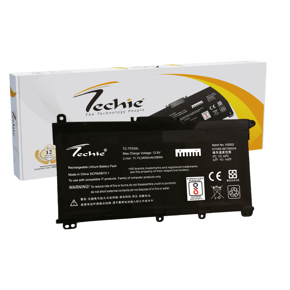 TF03XL laptop battery With Techie Box