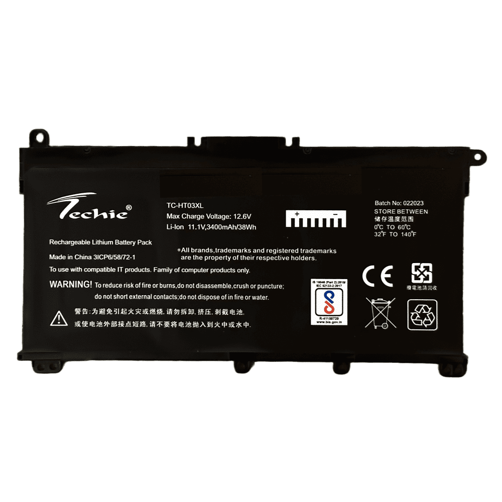 Techie compatible HP HT03XL battery for HT03041XL, Pavilion 17-BY0152UR Laptop.