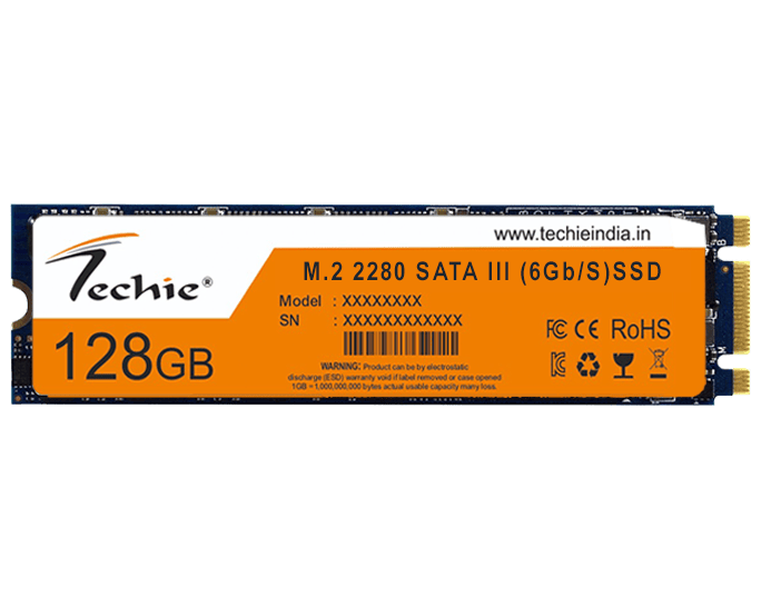 Techie Internal SATA M.2 Solid State Drive (SSD) 128GB