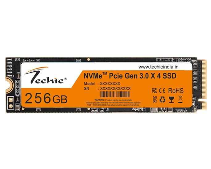 Techie M.2 NVMe SSD | Solid State Drive 256 GB