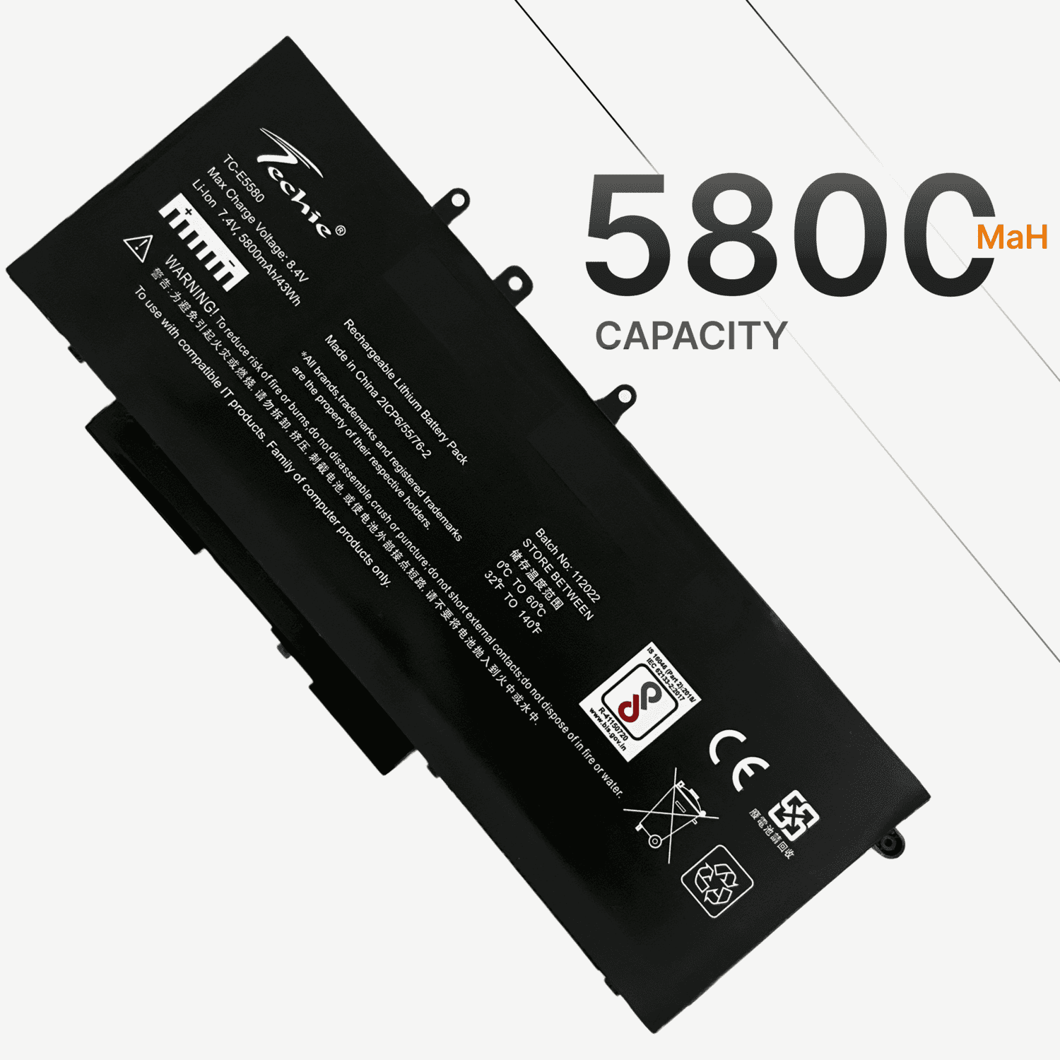 High Quality Dell E5580 Battery For Dell Latitude 5490, 5491, 5580, 5480,  5280, 5290 Laptops.