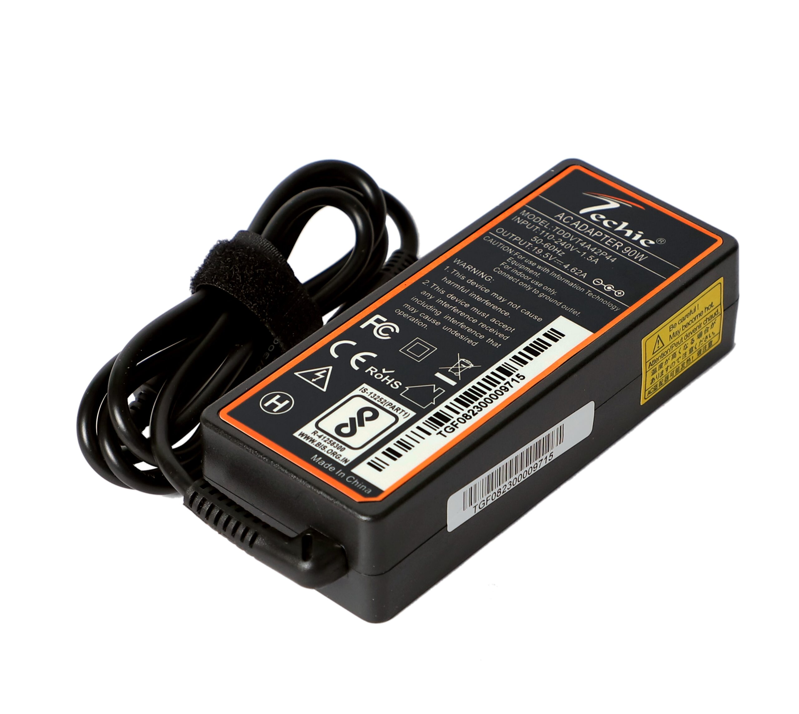 Techie Compatible Dell 90W Laptop Charger (19.5V, 4.62A) 4.5*3.0MM