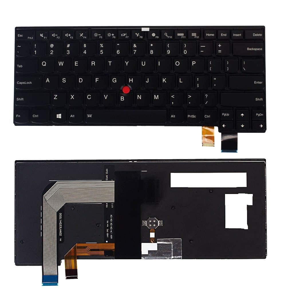 Techie Laptop Keyboard for Lenovo ThinkPad T460S, T470S with Mouse