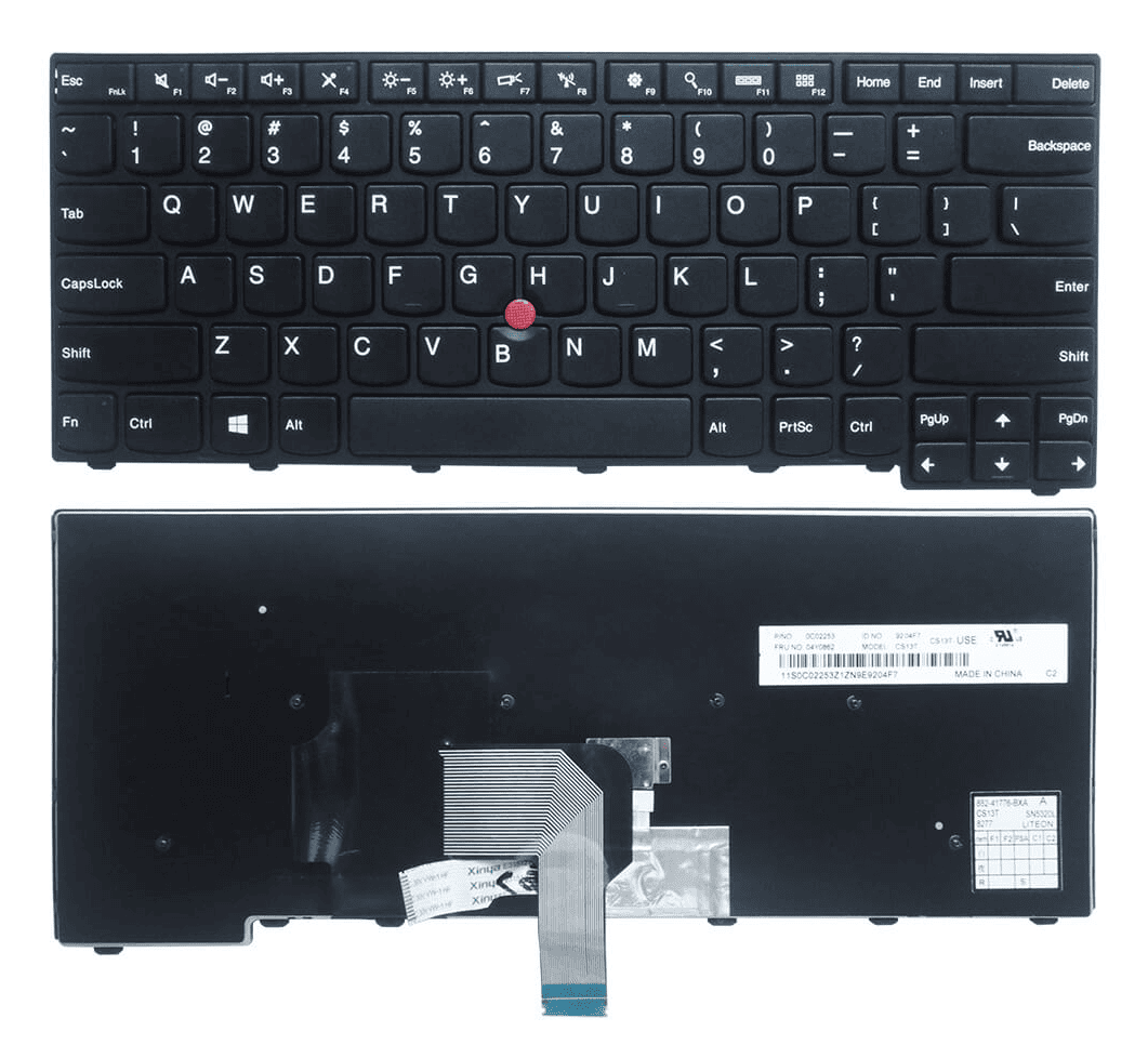 Techie Laptop Keyboard For Lenovo ThinkPad T440P, MP-12M13US-442W, E440, T431S Laptops With Mouse