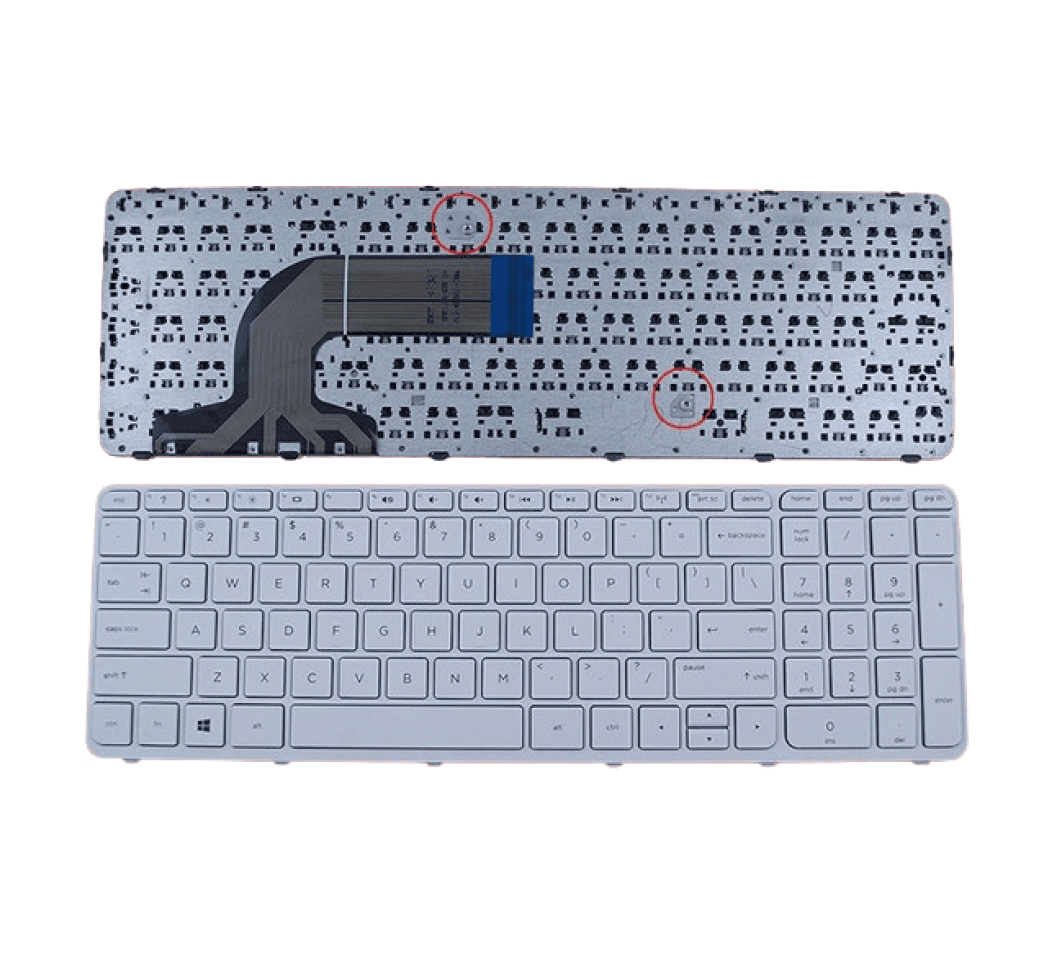 Techie Laptop Keyboard For HP Pavilion 15-R, 708168-001, 15-D, 15-E, 15-F, 15-N, 15-S Series Laptops White