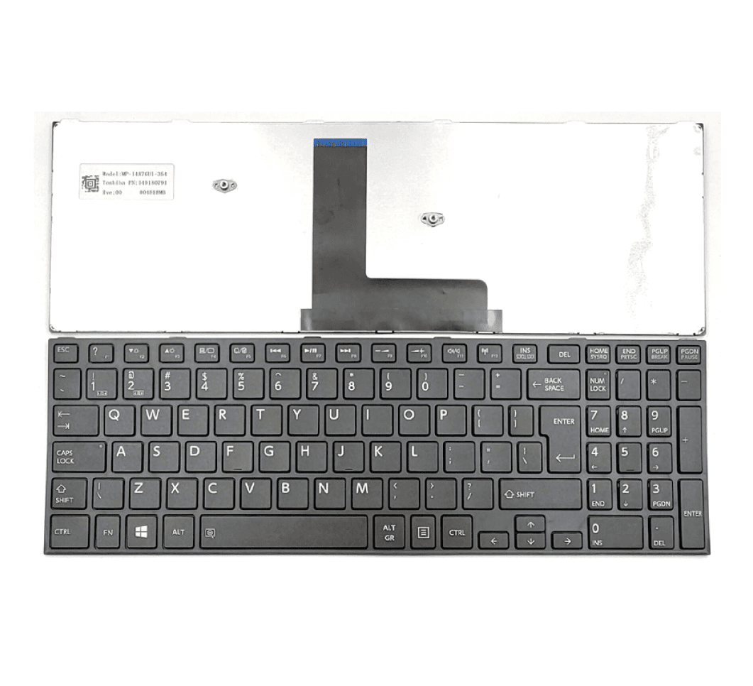 Techie Laptop Keyboard For Toshiba Satellite C50-B, C50A-B, C55-B5299, C55-B5352, C55D-B5212, C55-B Series Laptops