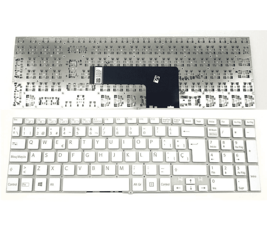 Techie Laptop Keyboard For Sony Vaio SVF15, SVF152, SVF153 Series Laptops White
