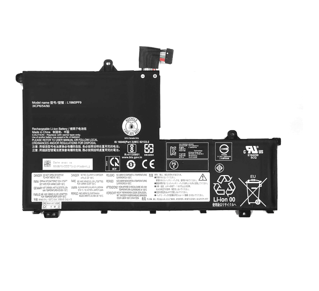 Techie Compatible Battery for Lenovo L19C3PF9 - L19C3PF0, L19M3PF1, L19D3PF2, THINKBOOK 1446IML, 15-IIL Series Laptops (4650mAh, 3-Cell)