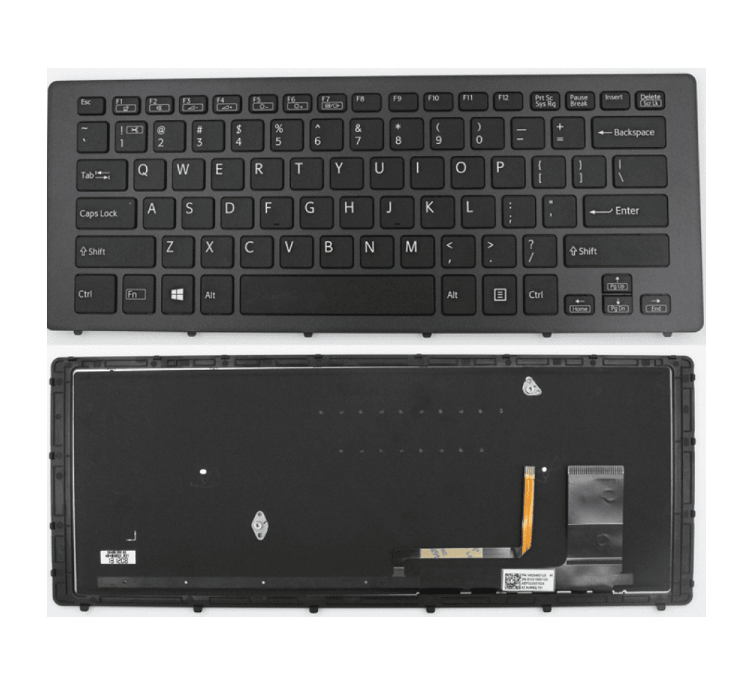 Techie Laptop Keyboard For Sony Vaio SVF152, SVF153, SVF15 Series Laptops With Frame