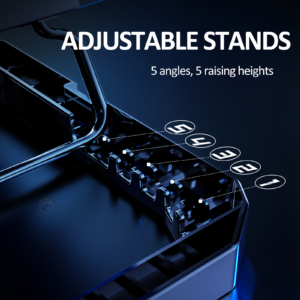 Techie 5 fan laptop cooling pad with Adjustable Stands