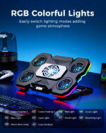 Techie ArcticFlow 5 Fan Laptop Cooling pad With RGB Light