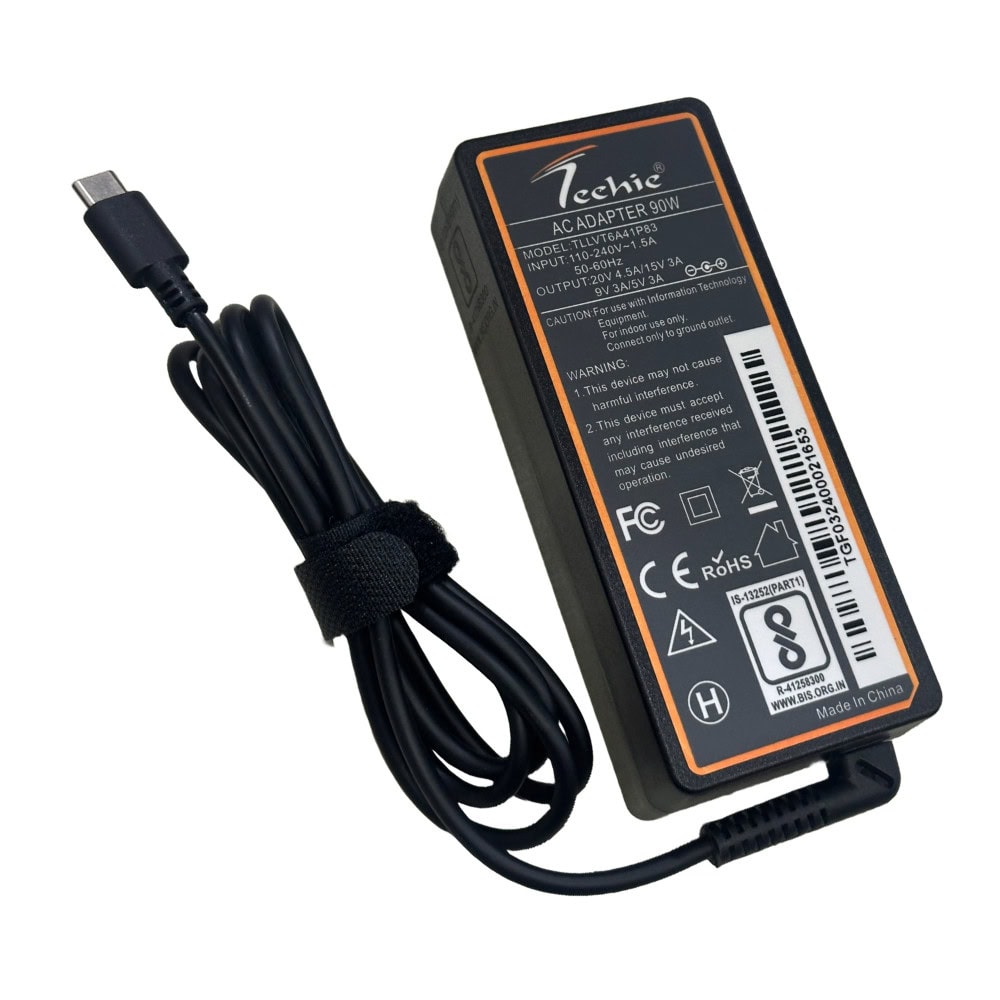 Techie 90W Type-C Universal Laptop Charger for Microsoft Surface Pro 8,  Hp, Lenovo, Dell Latitude 5280, 5480, 5580, 7280, 7380, 7480 Series