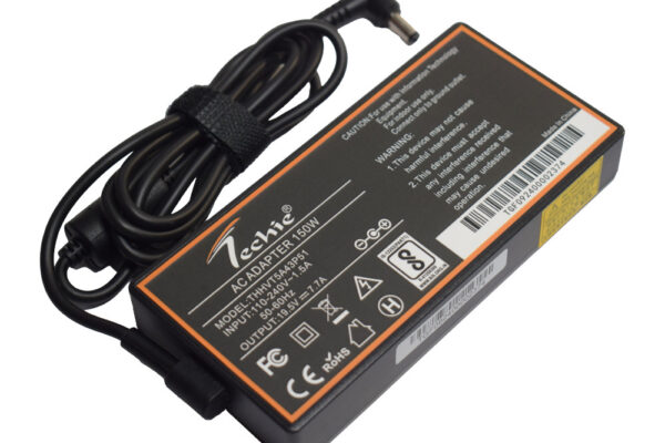 Techie 150W Laptop Charger for Asus ROG G53JW, G53SW, TUF FX504GM Series (19.5V, 7.7A) 5.5*2.5MM Pin.