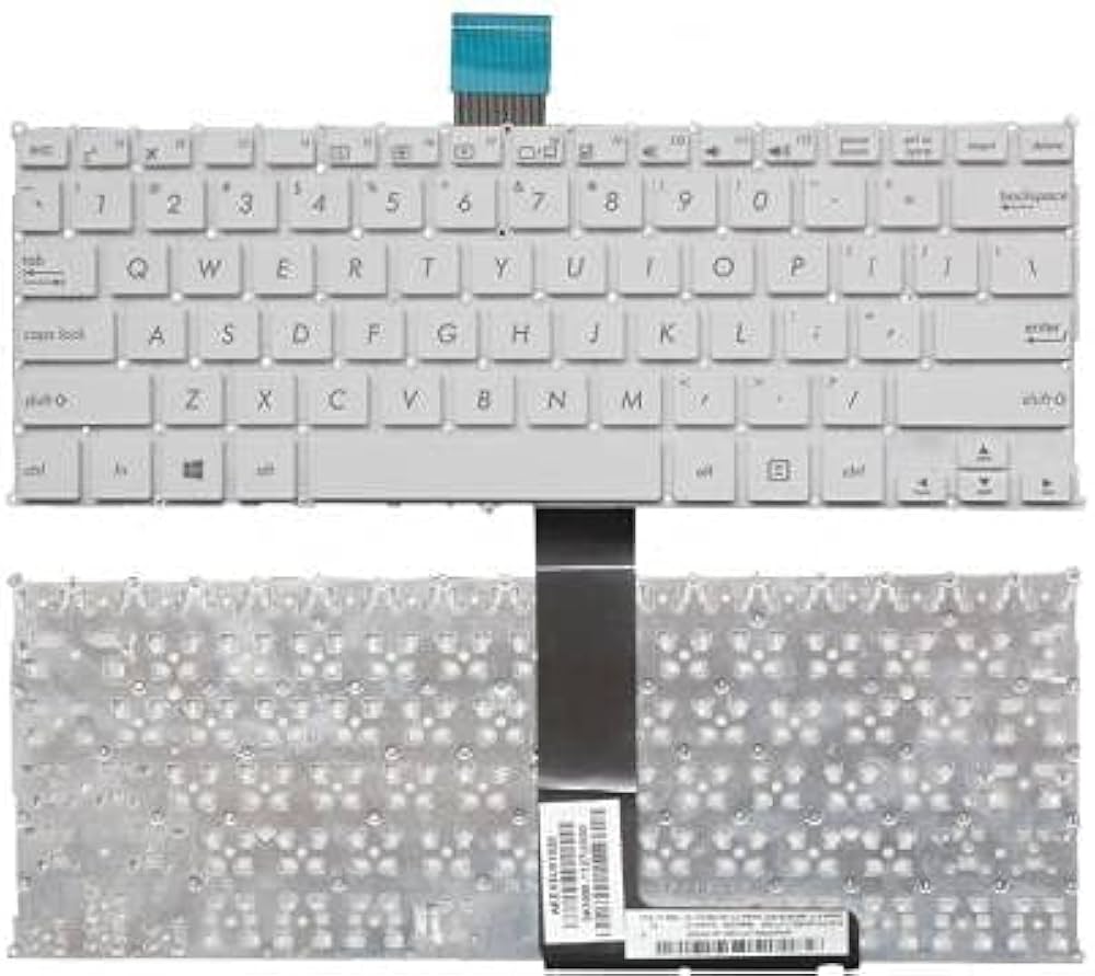 X200CA key white Techie Laptop Keyboard For Asus X200CA, F200LA, F200MA, F200CA, X200LA, X200MA, R202CA, R202LA (White)