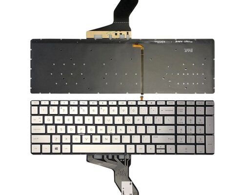 Techie Laptop Keyboard For HP 15-BS, HP 15-B Series Silver With Backlight