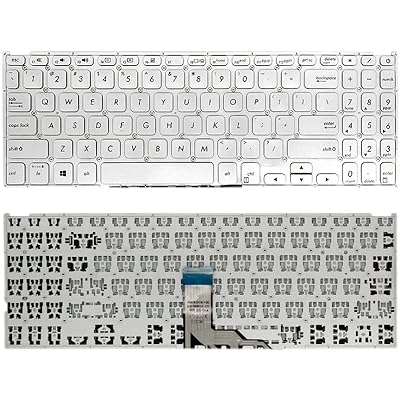 KbX509 Silver Techie Laptop Keyboard for Asus X509, X515, M509, V5000D, V5000F, FL8700, Y5200 Silver