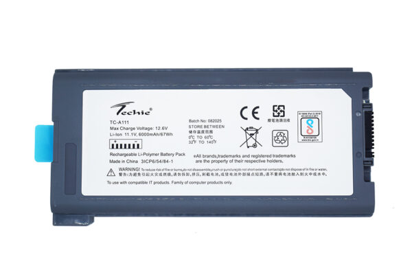 Techie Battery for Panasonic CF30 - Front