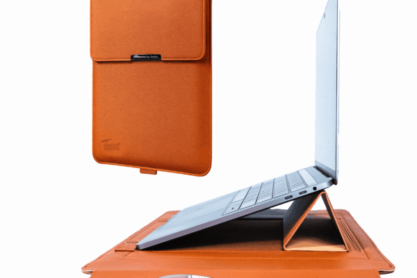 Techie 3-in-1 Laptop Sleeve Stand & Mouse Pad – Classic Tan Brown
