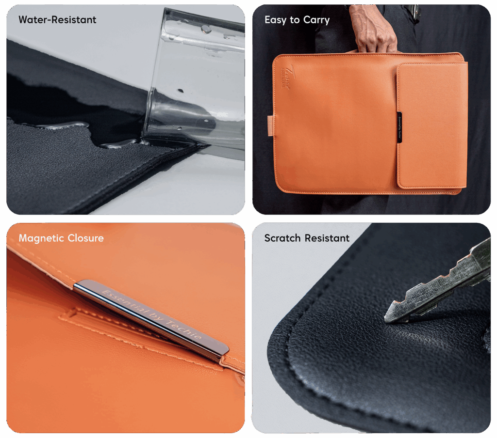 Techie 3-in-1 Multifunctional Laptop Sleeve with Stand & Mouse Pad - 17/18"