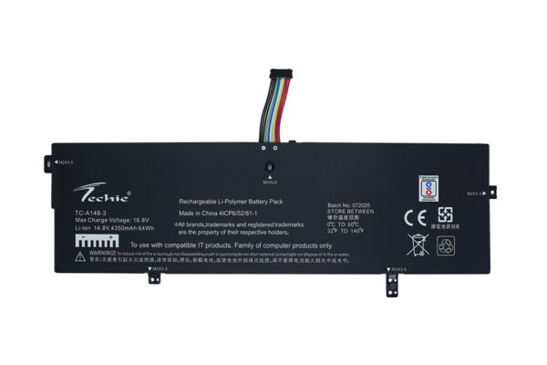 Techie Laptop Battery for Lenovo L21M4PE3 - Front